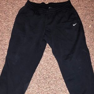 Dark blue nike sweatpants| cuffed bottoms